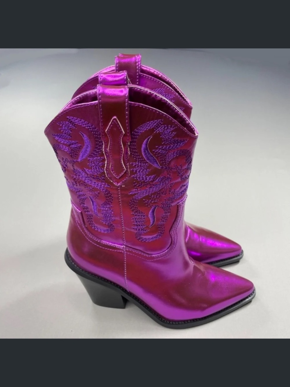 NEW Billini Boots Womens 7 purple black Sergio cowboy cowgirl western festival - Picture 2 of 13